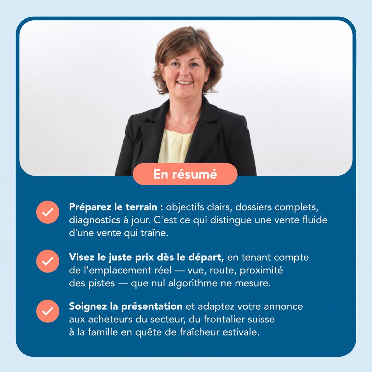 Infographie : vendre sa maison aux Rousses