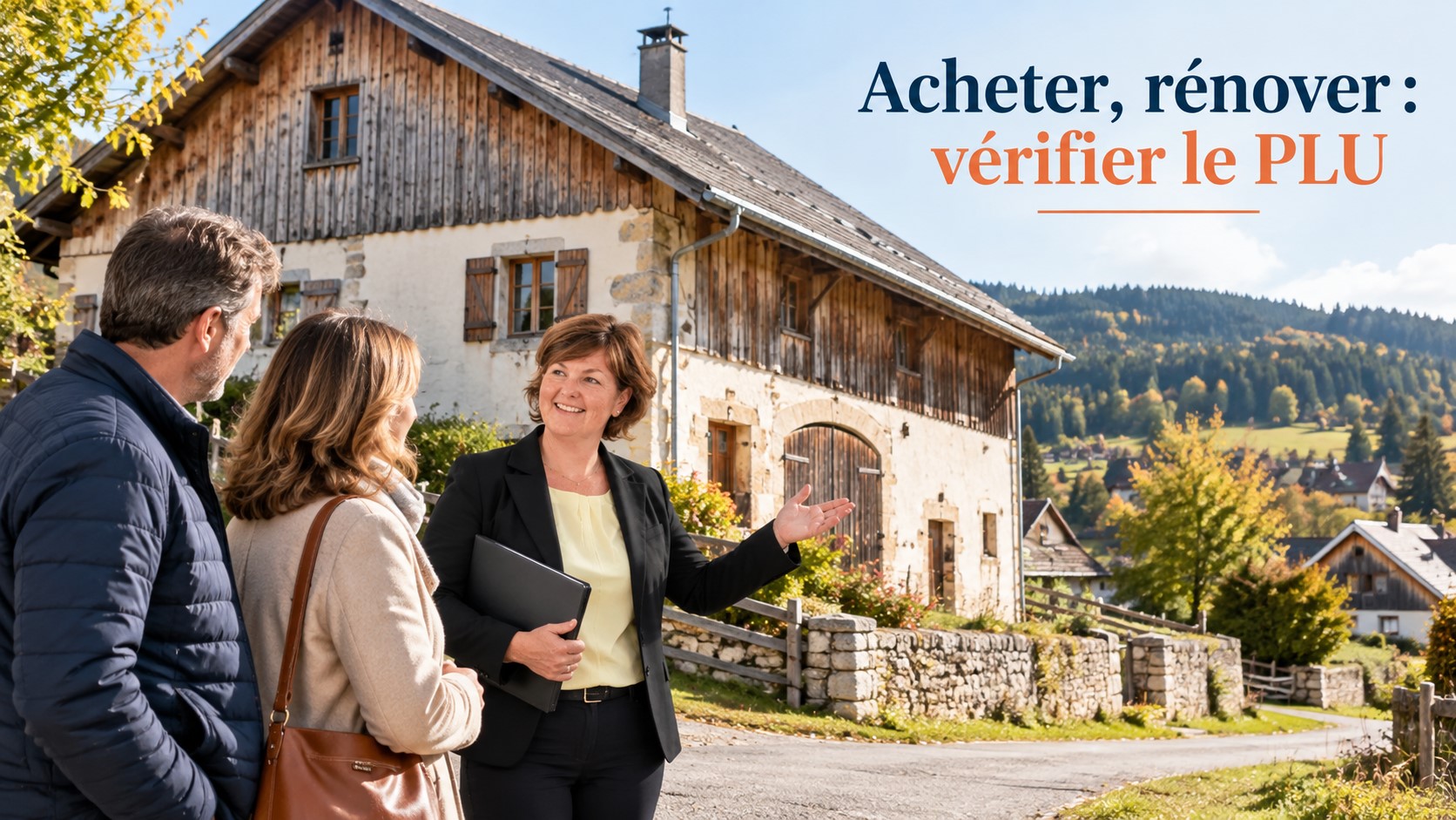 Acheter, rénover : vérifier le PLU devant une ferme jurassienne aux Rousses